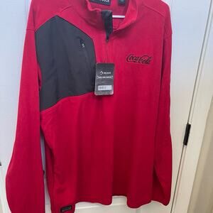 Dri-Duck fleece 1/4 zip up jacket red sz XL